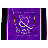 Elegant 12e Jubileum-feestdag zijderoute Groot Cadeauzakje (Achterkant)