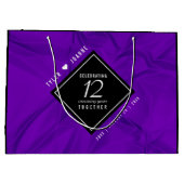 Elegant 12e Jubileum-feestdag zijderoute Groot Cadeauzakje (Achterkant)