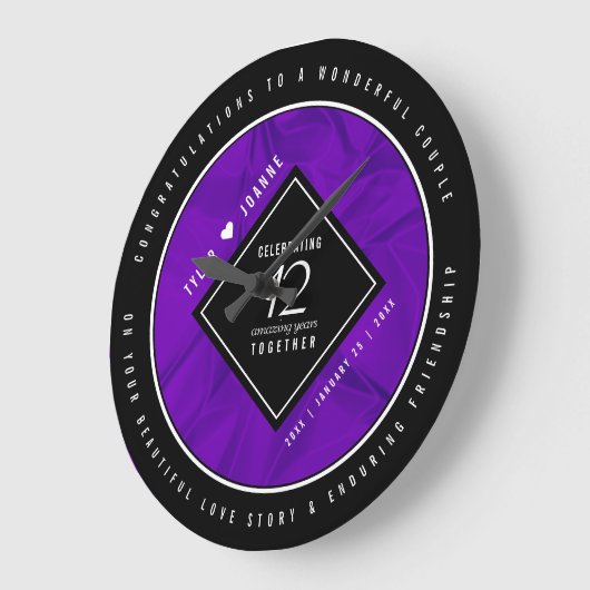 Elegant 12e Jubileum-feestdag zijderoute Grote Klok (Hoek)