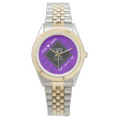 Elegant 12e Jubileum-feestdag zijderoute Horloge (Voorkant)