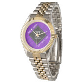 Elegant 12e Jubileum-feestdag zijderoute Horloge (Gekanteld)