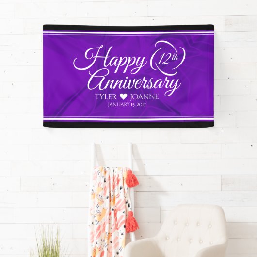 Elegant 12e Jubileum-feestdag zijderoute Spandoek (Insitu)