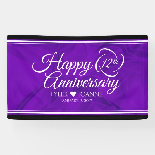 Elegant 12e Jubileum-feestdag zijderoute Spandoek (Horizontaal)