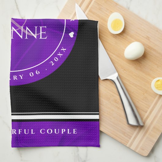 Elegant 12e Jubileum-feestdag zijderoute Theedoek (Quarter Fold)