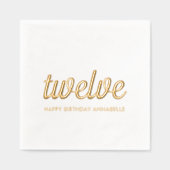 Élégant 12ème anniversaire de la moderne serviette (Recto)