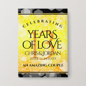 Elegant 13th Citrine Wedding Jubileum Button (Voorkant)