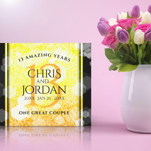 Elegant 13th Citrine Wedding Jubileum Canvas Afdruk
