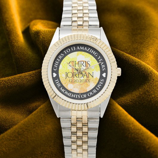 Elegant 13th Citrine Wedding Jubileum Horloge