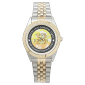 Elegant 13th Citrine Wedding Jubileum Horloge (Voorkant)