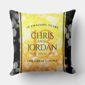 Elegant 13th Citrine Wedding Jubileum Kussen (Achterkant)