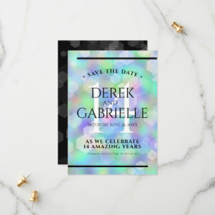 Elegant 14e Jubileum voor opalbruiloft Save The Date