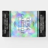 Elegant 14e Jubileum voor opalbruiloft Spandoek (Horizontaal)