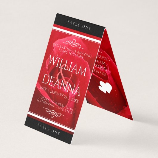 Élégant 15e 26e 36e anniversaire de Mariage Rose (Front)