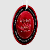 Elégant 15e 26e 36e anniversaire de Mariage Rose o (devant)