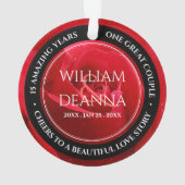 Elégant 15e 26e 36e anniversaire de Mariage Rose o (dos)