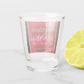 Elegant 15e 26e Roos Wedding Jubileum Shot Glas (Achterkant)