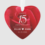 Élégant 15e anniversaire de Mariage Rose (dos)