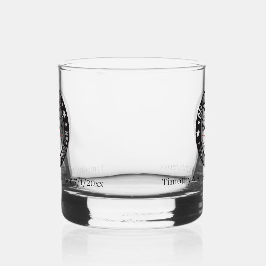 Elegant 15e jaar Jubileum namen toevoegen datum Whisky Glas (Links)