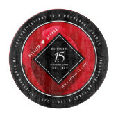 Elegant 15e Roos Wedding Jubileum Snijplank (Voorkant)