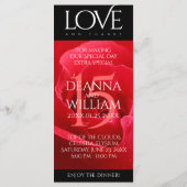 Elegant 15th Roos Wedding Jubileum Celebration Menu (Achterkant)