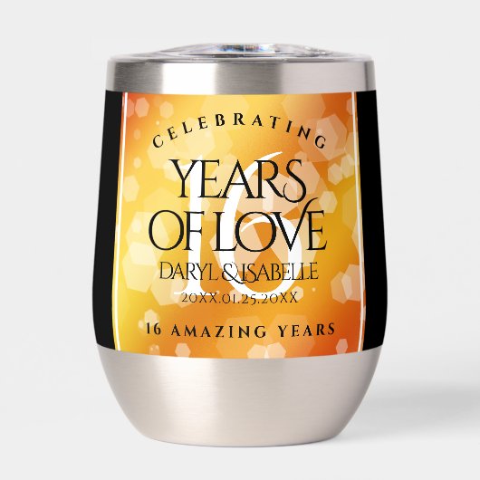 Elegant 16e Golden Topaz Wedding Jubileum (Voorkant)