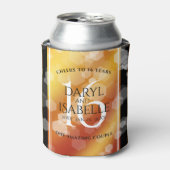 Elegant 16e Golden Topaz Wedding Jubileum Blikjeskoeler (Blikje Voorkant)