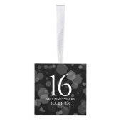 Elegant 16e Golden Topaz Wedding Jubileum Kubus Ornament (Rechts)