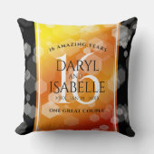 Elegant 16e Golden Topaz Wedding Jubileum Kussen (Voorkant)