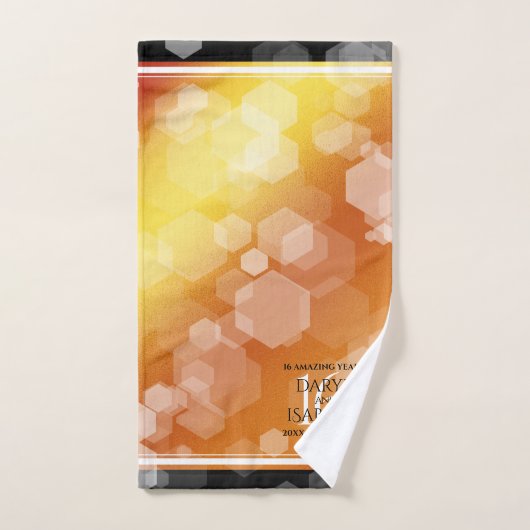 Élégant 16ème anniversaire de Mariage de Topaz d'o (Serviette à main)