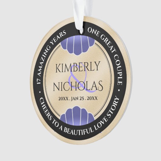 Élégant 17e anniversaire de Mariage de sable de pl (devant)