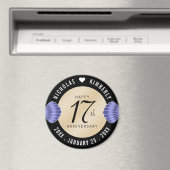 Elegant 17th Shells Beach Sand Wedding Jubileum Magneet (Insitu (Vaatwasser))