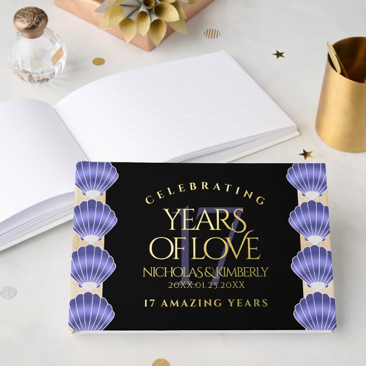 Elegant 17th Shells Wedding Jubileum Gastenboek