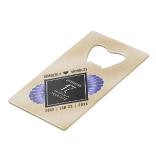 Elegant 17th Shells Wedding Jubileum Kredietkaart Flessenopener