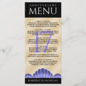Elegant 17th Shells Wedding Jubileum Menu (Voorkant)