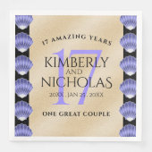 Elegant 17th Shells Wedding Jubileum Servet (Voorkant)