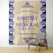 Elegant 17th Shells Wedding Jubileum Wandkleed (In situ)