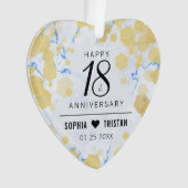 Élégant 18e anniversaire Mariage de porcelaine Acr (devant)