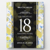 Elegant 18e Porcelain Wedding Jubileum Fotoplaat (Voorkant)