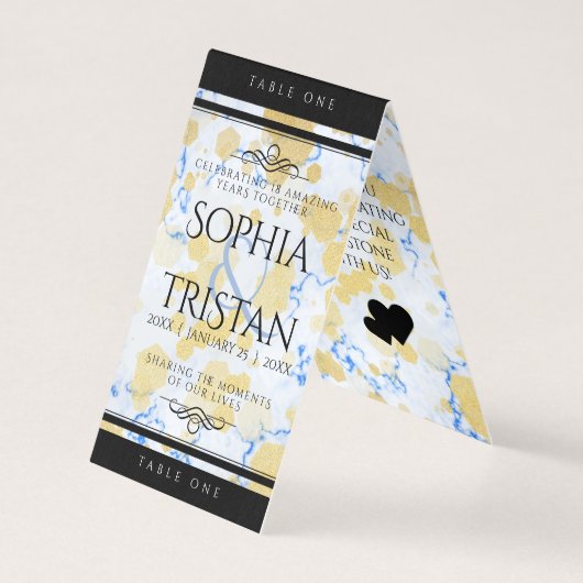 Elegant 18e Porcelain Wedding Jubileum Kaart (Voorkant)