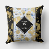 Elegant 18e Porcelain Wedding Jubileum Kussen (Achterkant)