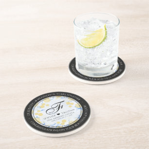 Elegant 18e Porcelain Wedding Jubileum Zandsteen Onderzetter