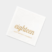 Élégant 18ème anniversaire de la moderne serviette (Gauche)