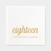 Élégant 18ème anniversaire de la moderne serviette (Recto)