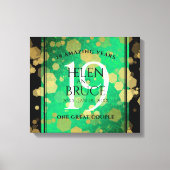 Elegant 19th Jade Wedding Jubileum Celebration Canvas Afdruk (Voorkant)
