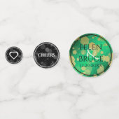 Elegant 19th Jade Wedding Jubileum Celebration Confetti (Achterkanten)