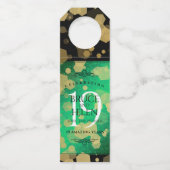 Elegant 19th Jade Wedding Jubileum Celebration Flessenhanger (Voorkant)