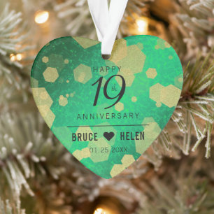 Elegant 19th Jade Wedding Jubileum Celebration Ornament