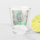 Elegant 19th Jade Wedding Jubileum Celebration Shot Glas (Achterkant)