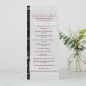 Elegant 1 Corinthians 13 Wedding Programme Kaart (Staand voorkant)