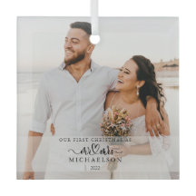 Elegant 1st Kerstfeest, gehuwd als de heer en mevr